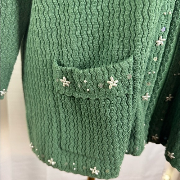 Green Cardigan with Star Embellishments - Picture 5 of 10